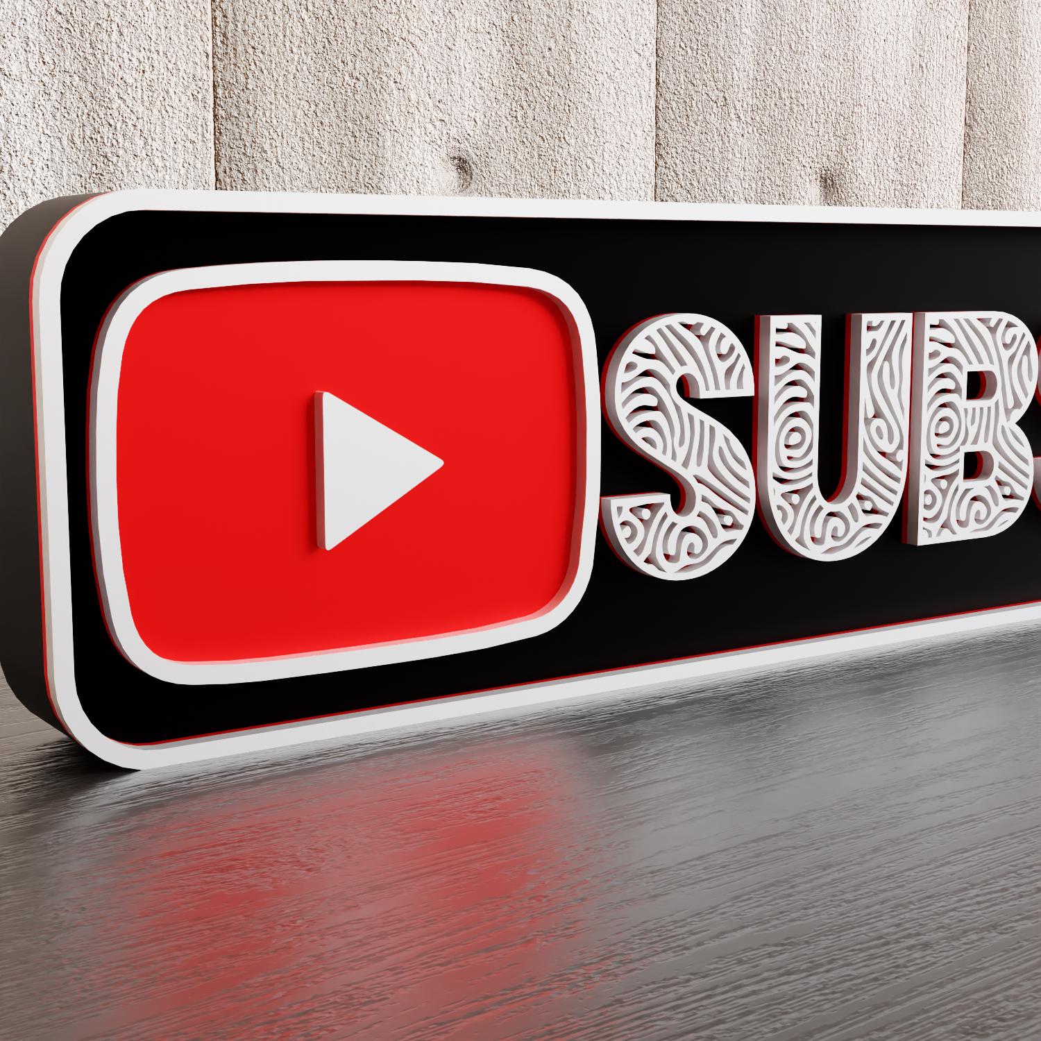 YouTube Subscribe Sign Customizable