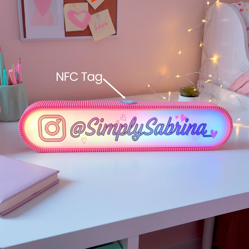 Custom Instagram Gift Sign Lightbox With NFC