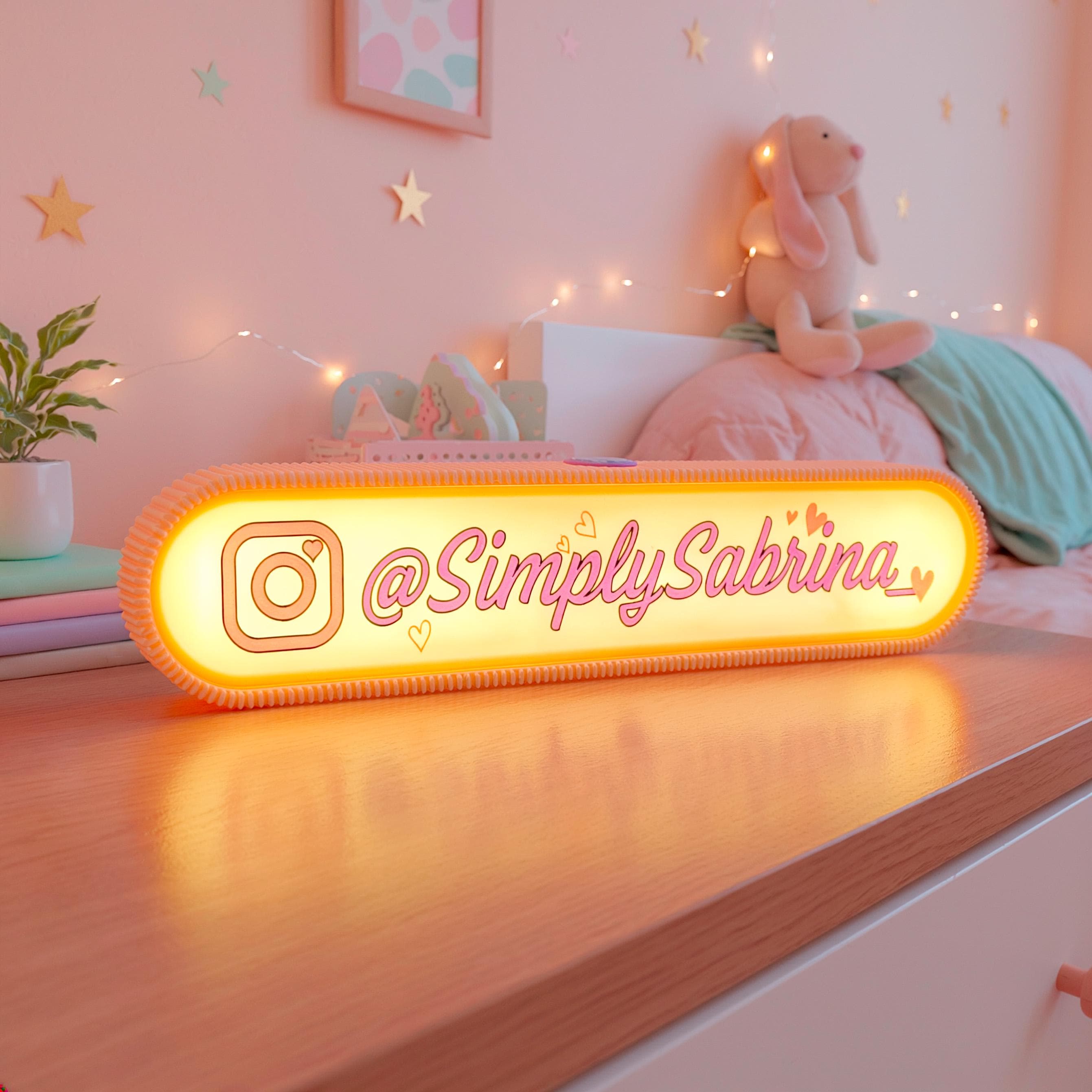 Custom Instagram Gift Sign Lightbox With NFC