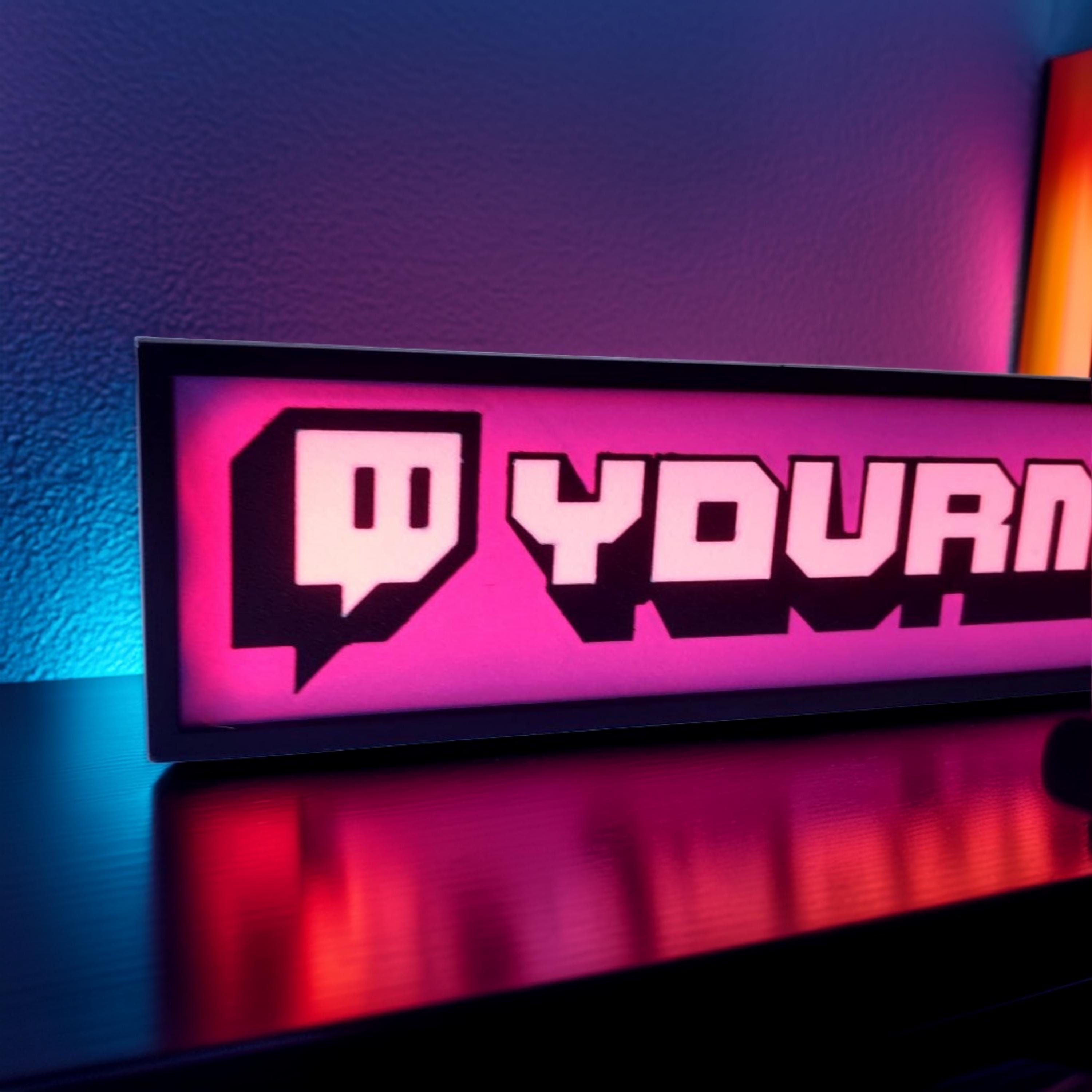 Custom Twitch Led Sign Bluetooth Controlled