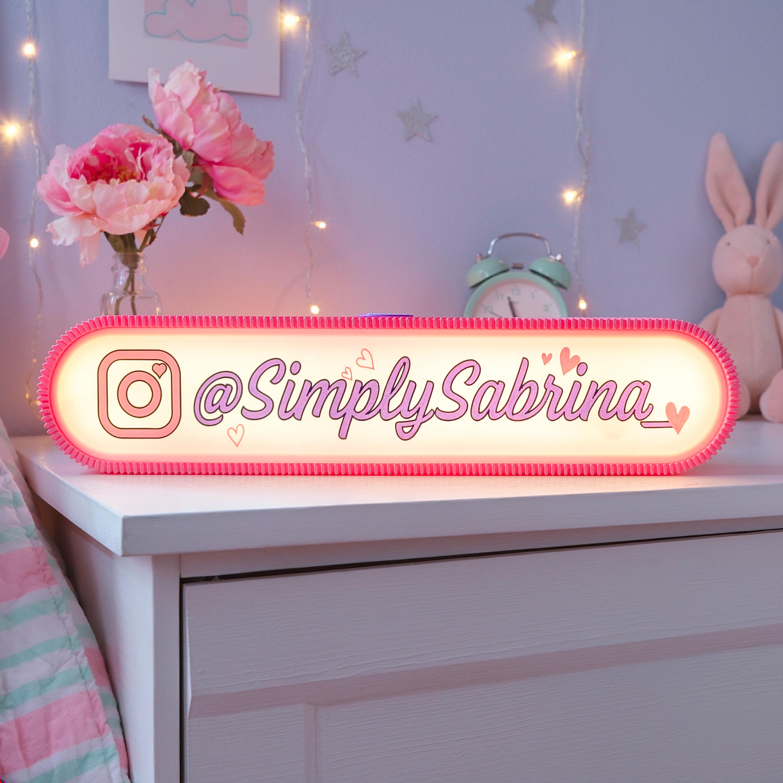 Custom Instagram Gift Sign Lightbox With NFC
