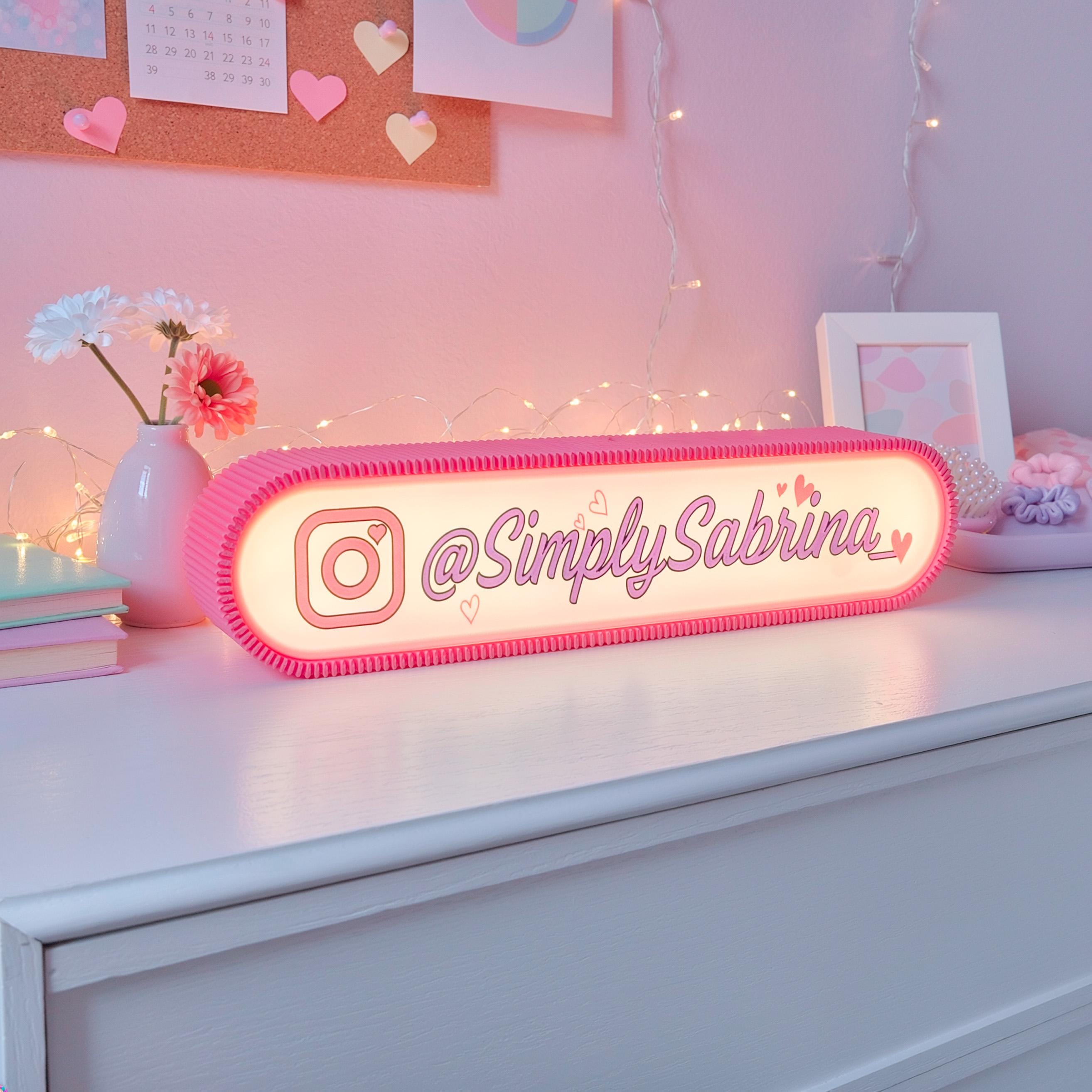 Custom Instagram Gift Sign Lightbox With NFC