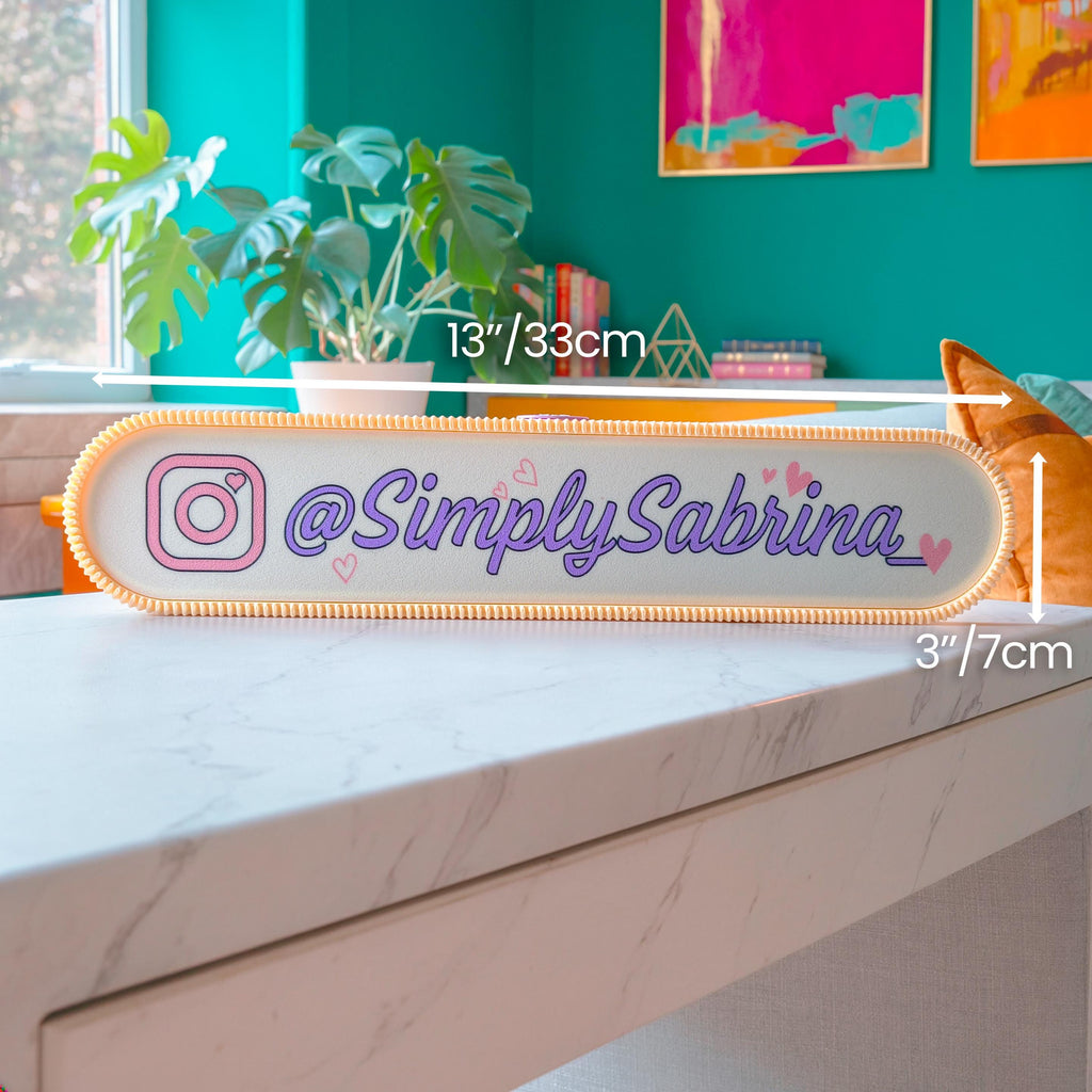 Custom Instagram Gift Sign Lightbox With NFC