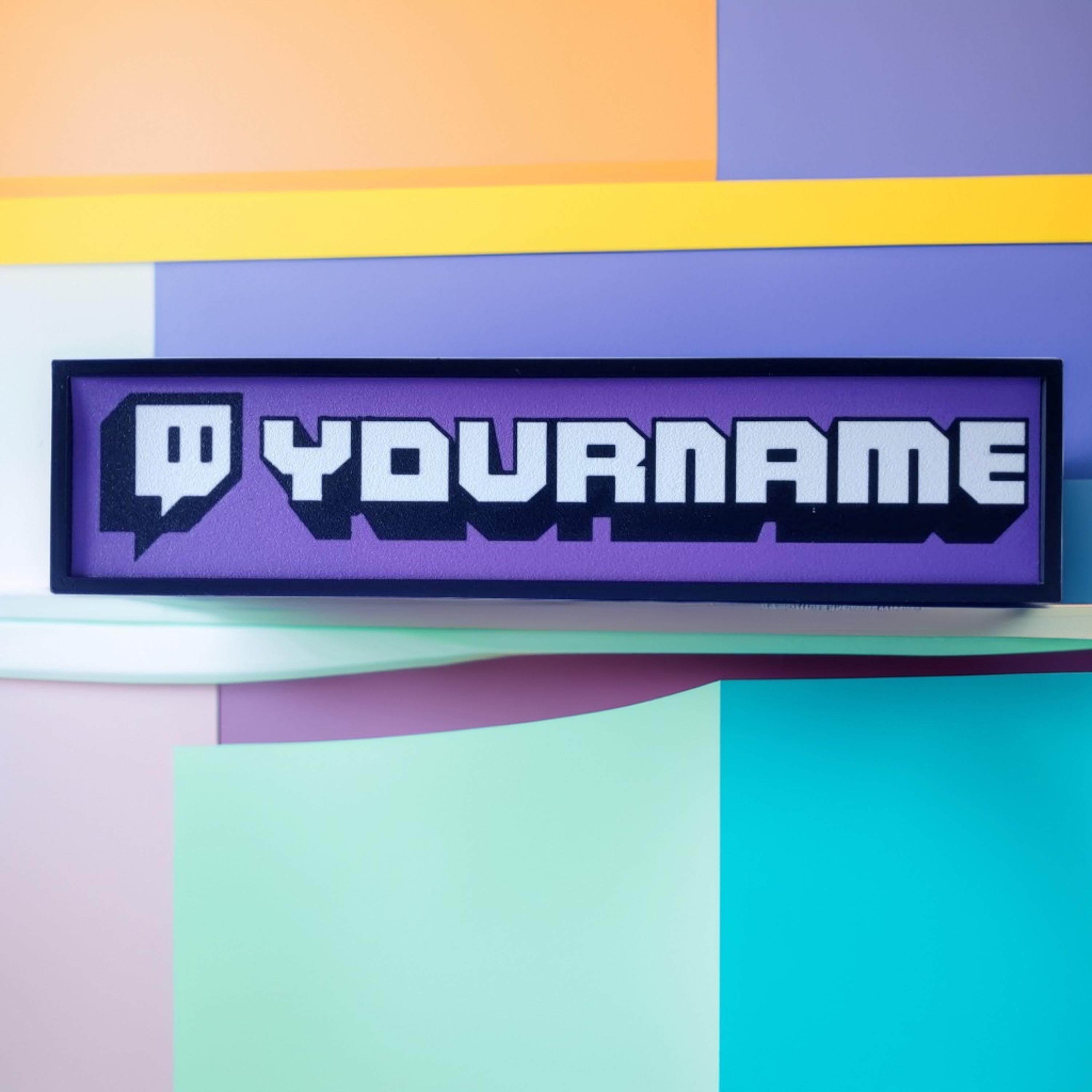 Custom Twitch Led Sign Bluetooth Controlled